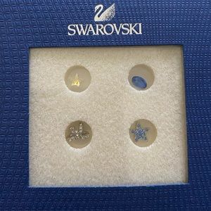 Swarovski Treasure Set Clear and Blue Crystals Four Piece Set
